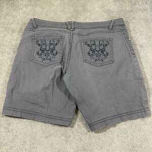 Lee‎ Modern Series Gray Shorts Womens Embroidered Pocket Casual Shorts